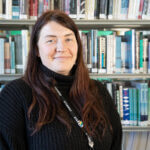 Jo in the library