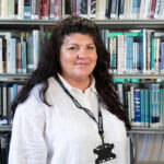 Samantha in the library