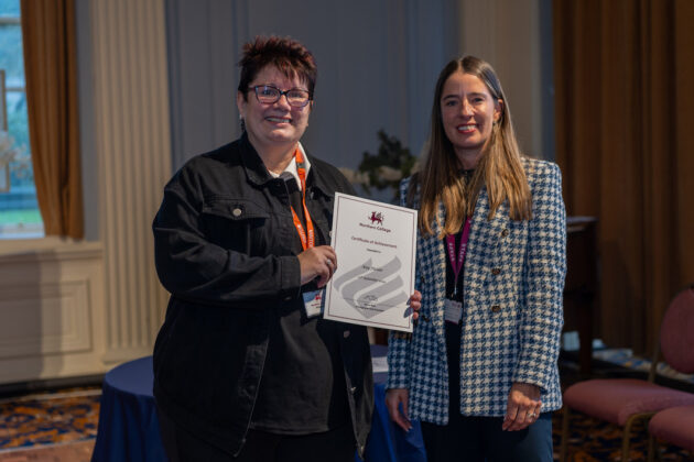 Kay Fielder at Northern College with Emma Beal
